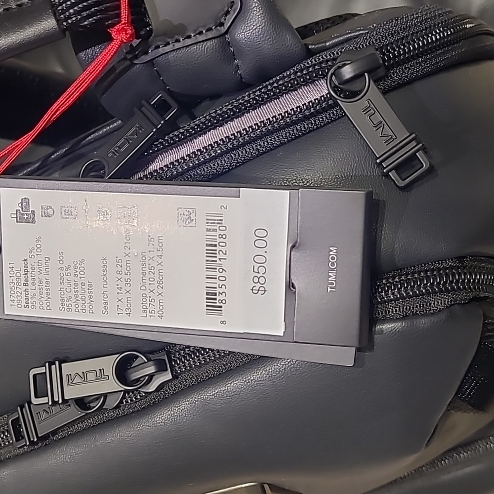 Tumi Leather Search Backpack